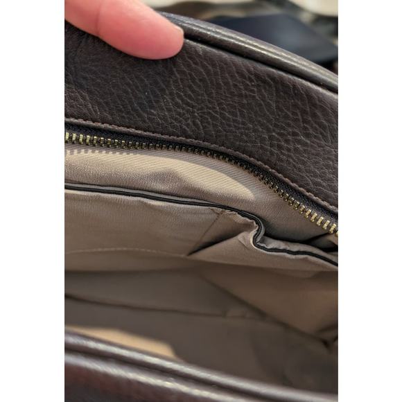 Sweet Tooth Brown Pebbled Grain Cheetah Heart Satchel Handbag - Picture 9 of 15